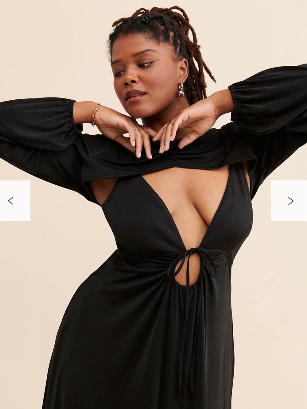 NWT Free People x Find Me Now Black Cutout Open Back Maxi Dress XS